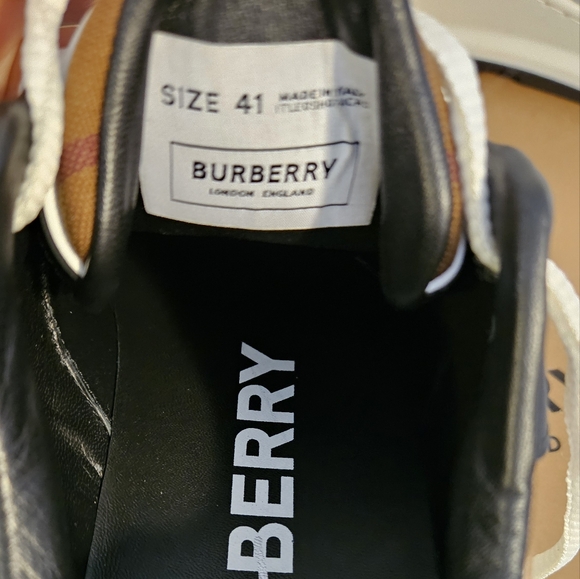 Burberry Mens Sean Vintage Check Canvas Fashion Sneakers Size 41/ 8 US - Picture 12 of 16